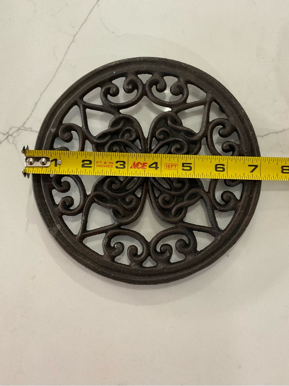Set of 2 Cast Iron Butterfly Trivets 7” Rustic Farmhouse Decor - Picture 3 of 4